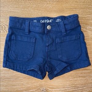 Cat & Jack Girls’ XS 4/5 Navy Blue Shorts